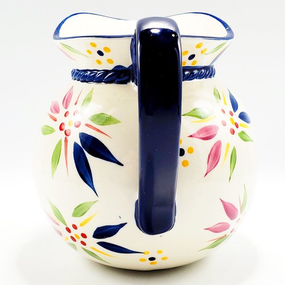 Temptations by Tara Old World Blue 28 oz Pitcher Ceramic Micro & Oven Dishwasher - Picture 4 of 6
